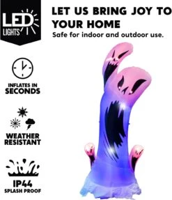 10ft Tall Scary Swirly Ghost With Animated Light -Joiedomi 61H2eTZ8jhL. AC SL1500