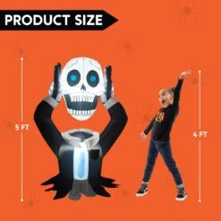 5ft Halloween Ground Breaker Skeleton Holding Head Inflatable 14 5ft Halloween Ground Breaker Skeleton Holding Head Inflatable -Joiedomi 61IfeQepwzL. AC SL1500