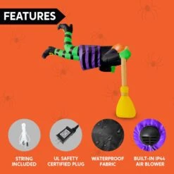 5ft Halloween Inflatable Crashing Witch Stuck In Tree Hole 15 5ft Halloween Inflatable Crashing Witch Stuck In Tree Hole -Joiedomi 61Lsll4hOfL. AC SL1500