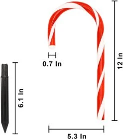 Christmas Candy Cane Pathway Markers Lights -Joiedomi 61PLVclaapL. AC SL1500