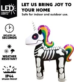 Halloween Tall Standing Skeleton Inflatable Ride A Unicorn Costume (5 Ft) -Joiedomi 61PZUsCgcgL. AC SL1500