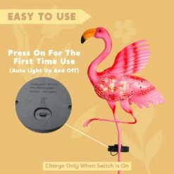 2 Pack Pink Flamingo Garden Solar Lights -Joiedomi 61PhF99hK0L. AC SL1500