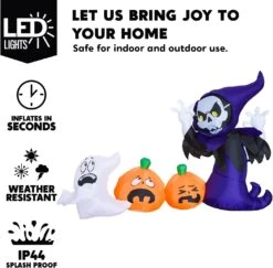 6ft Halloween Inflatable Ghost Grim Reaper -Joiedomi 61QH9TD3kPL. AC SL1500