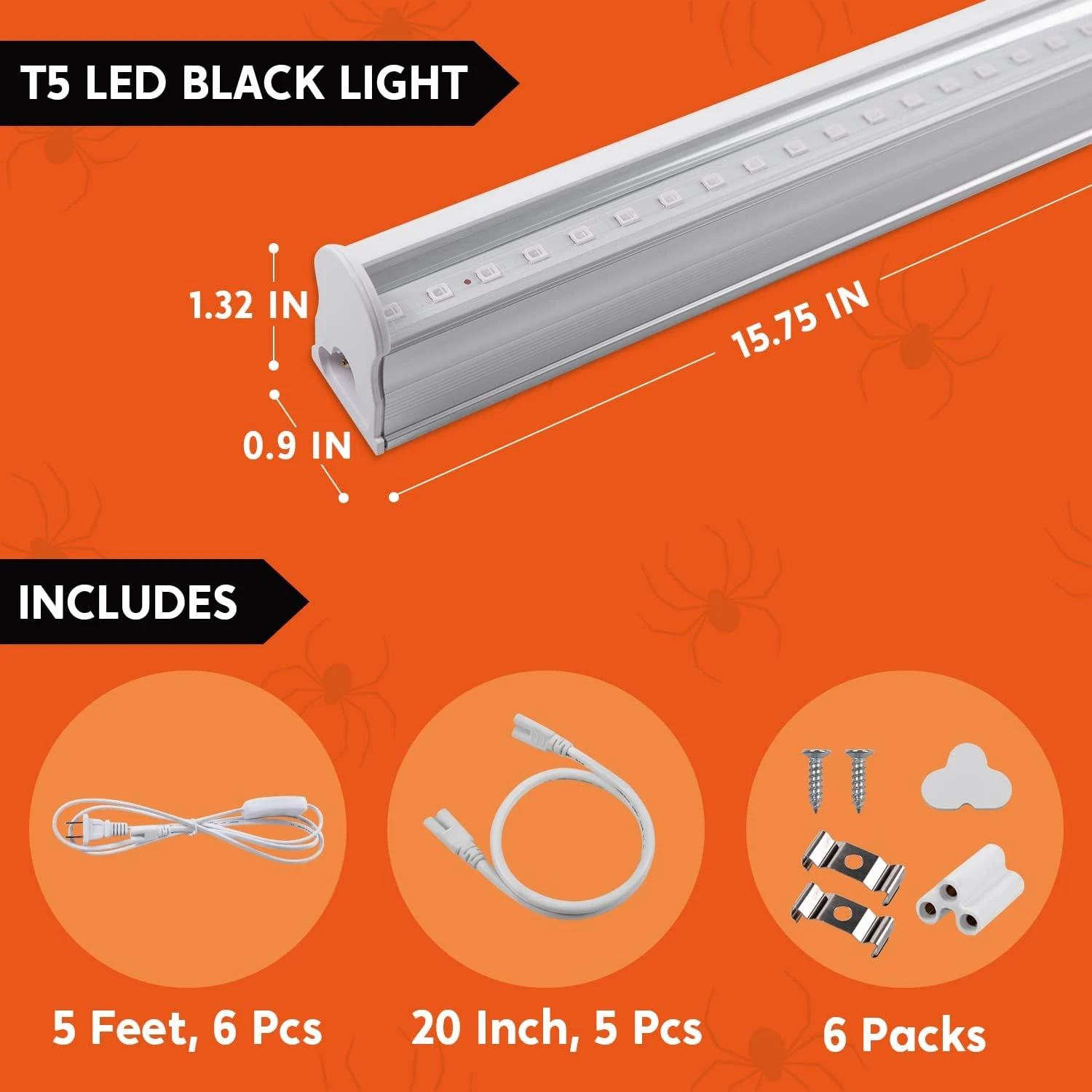 6Pcs 9W LED Black Light White Bar 1.3ft 8 6Pcs 9W LED Black Light White Bar 1.3ft - Image 6