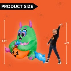 5ft Halloween Inflatable Monster Candy -Joiedomi 61QlIyZBY2L. AC SL1500