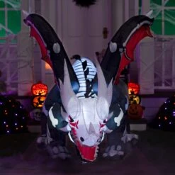 8ft Halloween Inflatable Crouching Skeleton Dragon -Joiedomi 61Thm 9DN2L. AC SL1500