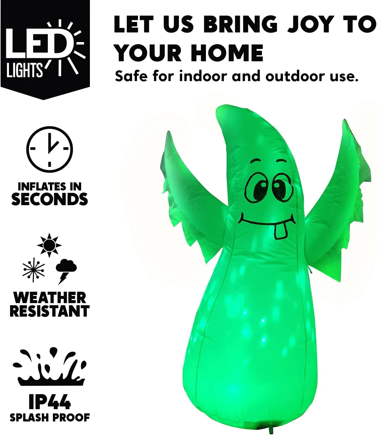 3 In 1 Halloween Cute Ghosts Inflatable - 6ft 5ft & 4ft 5 3 In 1 Halloween Cute Ghosts Inflatable - 6ft 5ft & 4ft - Image 3