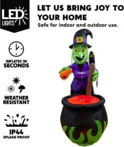 6 Ft Tall Witch Pot With Bubbling Potion Halloween Inflatable 12 6 Ft Tall Witch Pot With Bubbling Potion Halloween Inflatable -Joiedomi 61aKVxhCmPL. AC SL1500