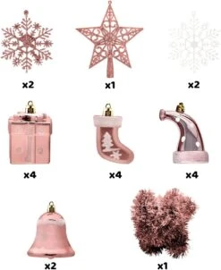 112 Pcs Rosegold & White Christmas Assorted Ornaments With A Star Tree Topper 13 112 Pcs Rosegold & White Christmas Assorted Ornaments With A Star Tree Topper -Joiedomi 61b07f3W6YL. AC SL1200