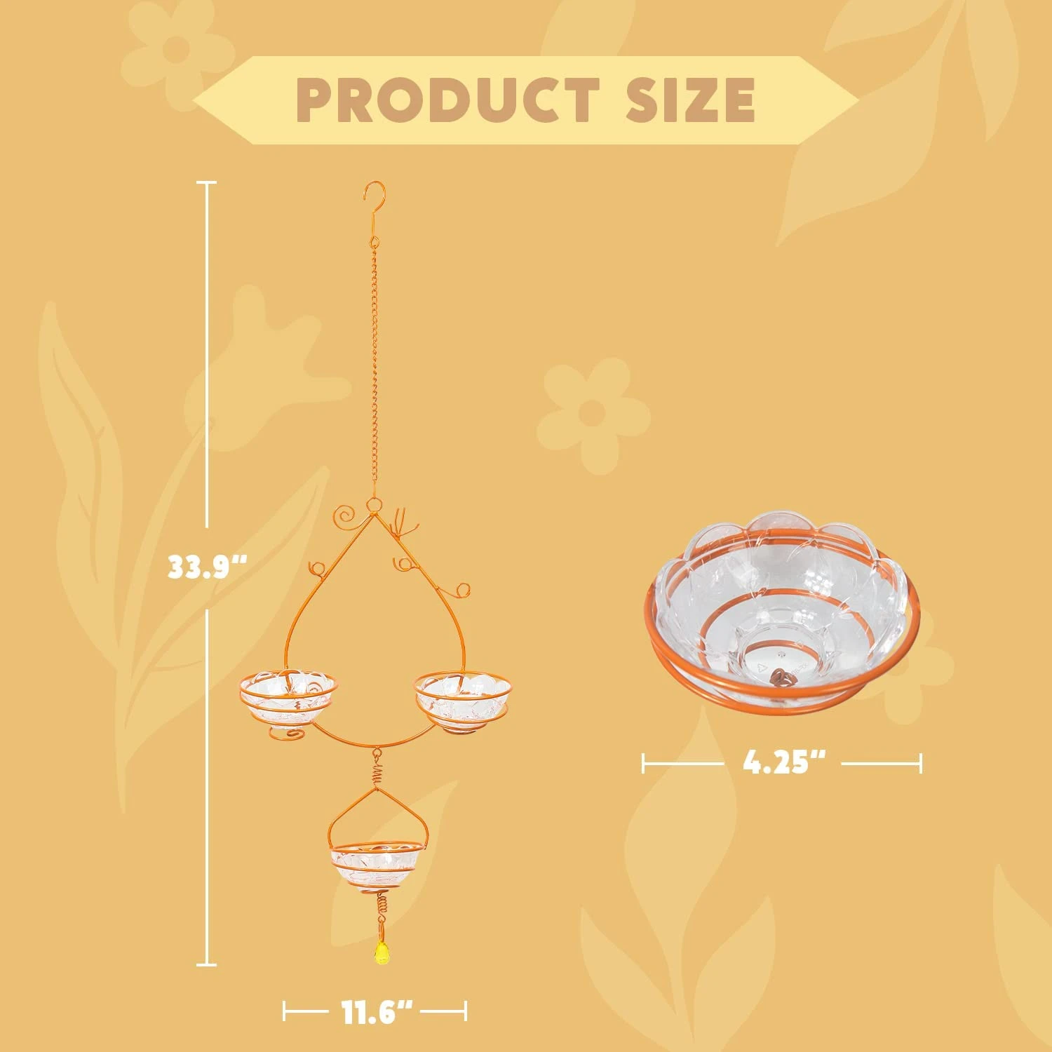 Oriole Hanging Metal Bird Feeder 8 Oriole Hanging Metal Bird Feeder - Image 6