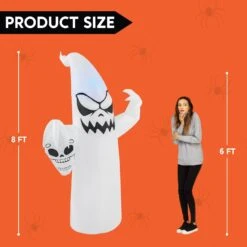 8ft Halloween Ghost Holding Skull 14 8ft Halloween Ghost Holding Skull -Joiedomi 61bzenq 5WL. AC SL1500