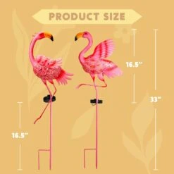 2 Pack Pink Flamingo Garden Solar Lights -Joiedomi 61hh7ZYWc4L. AC SL1500