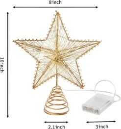 Christmas Tree Toppers, Gold Star Tree Topper Lighted With Warm White LED Lights -Joiedomi 61mrZMCek7L. AC SL1200