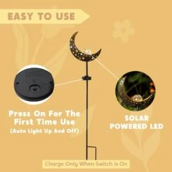 2 Pack Moon Crackle Glass Globe Solar Stake Lights 11 2 Pack Moon Crackle Glass Globe Solar Stake Lights -Joiedomi 61nAs6gO2PL. AC SL1500