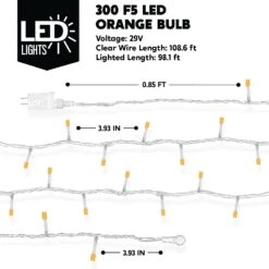 108.6 FT Orange LED String Lights 13 108.6 FT Orange LED String Lights -Joiedomi 61qTDix3ceL. AC SL1500