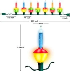 3 X 7ft Christmas Multicolor Bubble String Lights -Joiedomi 61r zGoPoaL. AC SL1500 1