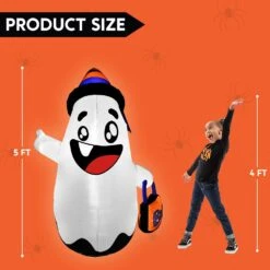 5 FT Halloween Inflatable Cute Wicked Ghost -Joiedomi 61toWhegQEL. AC SL1500