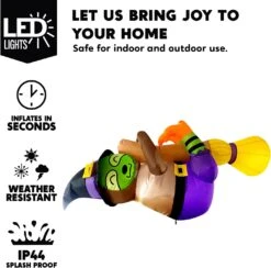 4 Ft Halloween Long Inflatable Witch Sloth -Joiedomi 61wROEuovqL. AC SL1500