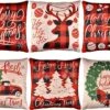 Christmas Pillow Covers With Rustic Farmhouse Design 1 Christmas Pillow Covers With Rustic Farmhouse Design -Joiedomi 65 d0367cf7 bc22 4210 b48d 34dcb21370cb