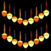 9 Count Multicolor Bubble String Lights, 2Pcs