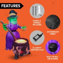 Halloween Large Witch With Cauldron Inflatable (6 Ft) -Joiedomi 6 7d289dae 9747 4431 9465 f108dbfda2c3