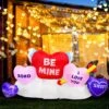 Large Long Hearts Patch Valentine Inflatable (6 Ft)
