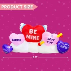 Large Long Hearts Patch Valentine Inflatable (6 Ft) -Joiedomi 6ft Large Long Hearts Patch Valentines Inflatable 5 result