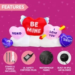 Large Long Hearts Patch Valentine Inflatable (6 Ft) -Joiedomi 6ft Large Long Hearts Patch Valentines Inflatable 6 result