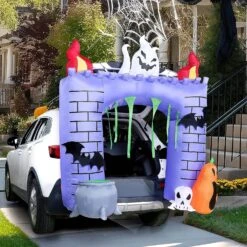 6ft Haunted Castle Trunk Or Treat Halloween Inflatable -Joiedomi 6ftHauntedCastleTrunkorTreatHalloweenInflatable 4