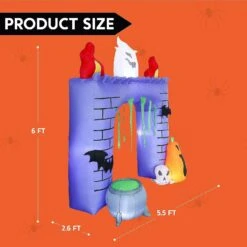 6ft Haunted Castle Trunk Or Treat Halloween Inflatable -Joiedomi 6ftHauntedCastleTrunkorTreatHalloweenInflatable 5