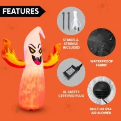 8ft Halloween Flaming Hand Ghost With Fire Light -Joiedomi 712U 9l8qqL. AC SL1500