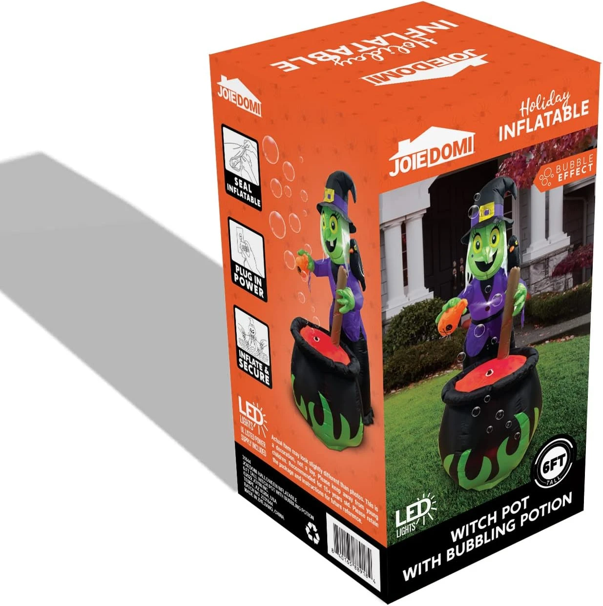 6 Ft Tall Witch Pot With Bubbling Potion Halloween Inflatable 10 6 Ft Tall Witch Pot With Bubbling Potion Halloween Inflatable - Image 8