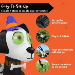 5ft Witch Hat Skeleton Dog -Joiedomi 715FUpXvlKL. AC SL1500