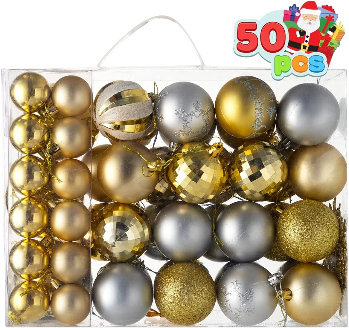 50 Pcs Gold & Silver Christmas Ornaments 9 50 Pcs Gold & Silver Christmas Ornaments - Image 7