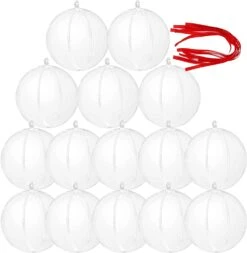 15 Pcs Clear Plastic Fillable Christmas Ball Ornaments -Joiedomi 7173GCq1MQL. AC SL1500
