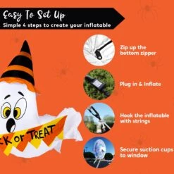 5ft Halloween Trick Or Treat Ghost Broke Out From Window 17 5ft Halloween Trick Or Treat Ghost Broke Out From Window -Joiedomi 718FOMTFXWL. AC SL1500