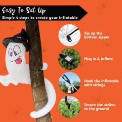 5ft Tall Twining Ghost Halloween Inflatable -Joiedomi 71A3PXUwmEL. AC SL1500