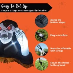 4ft Halloween Inflatable Reaper Ground Breaker With Hands 15 4ft Halloween Inflatable Reaper Ground Breaker With Hands -Joiedomi 71BqmLjbfPL. AC SL1500