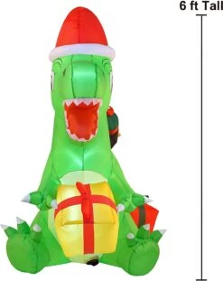 6 FT Tall Inflatable Penguin Sledding On Dinosaur -Joiedomi 71C2zax2KNL. AC SL1500