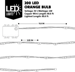 200 Count Orange LED Copper String Lights 13 200 Count Orange LED Copper String Lights -Joiedomi 71CLbcvjIAL. AC SL1500
