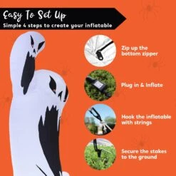 10ft Tall Scary Swirly Ghost With Animated Light -Joiedomi 71CM3j3i8nL. AC SL1500