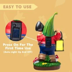 Gnome Statue With Solar LED Lights, Hanging Lantern -Joiedomi 71Cml4ltBdL. AC SL1500