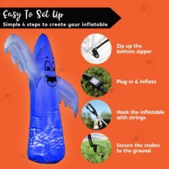 3 In 1 Halloween Cute Ghosts Inflatable - 6ft 5ft & 4ft 17 3 In 1 Halloween Cute Ghosts Inflatable - 6ft 5ft & 4ft -Joiedomi 71D QyrIHcL. AC SL1500