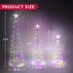Lighted Spiral Christmas Tree Set LED Warm White - 3 Pcs -Joiedomi 71EHHP3e9FL. AC SL1500