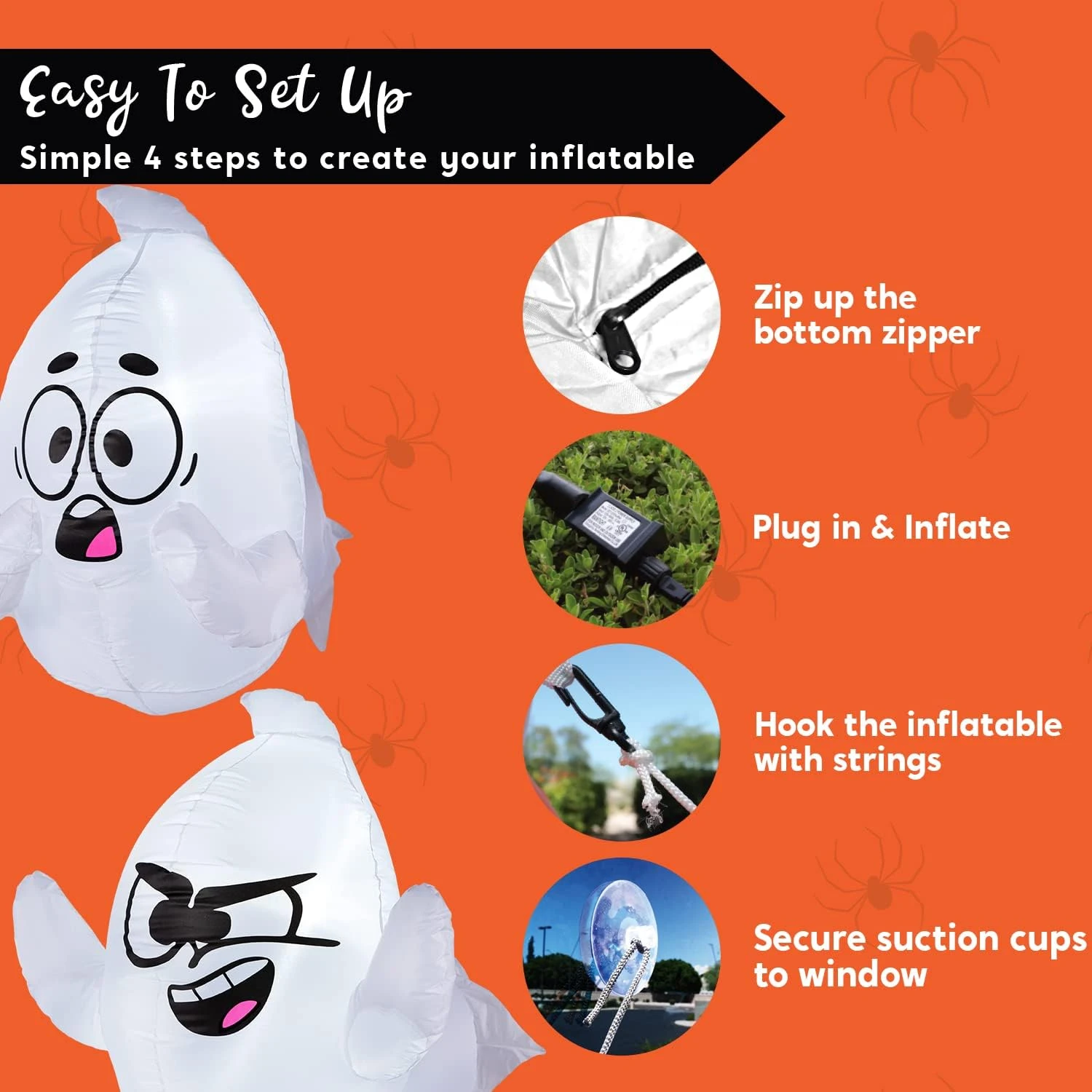 2.6 Ft. Tall Naughty Window Ghost Inflatable (2pcs) 9 2.6 Ft. Tall Naughty Window Ghost Inflatable (2pcs) - Image 7