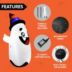 5 FT Halloween Inflatable Cute Wicked Ghost -Joiedomi 71EVTBE39mL. AC SL1500