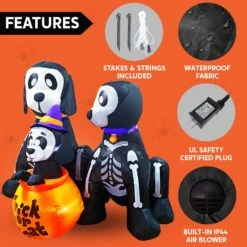 6ft Halloween Skeleton Dog Family Set With Trick Or Treat Flag -Joiedomi 71EtaSpiF6L. AC SL1500