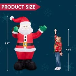 Large Waving Santa Inflatable (6 Ft) -Joiedomi 71Ev3T67meL. AC SL1500