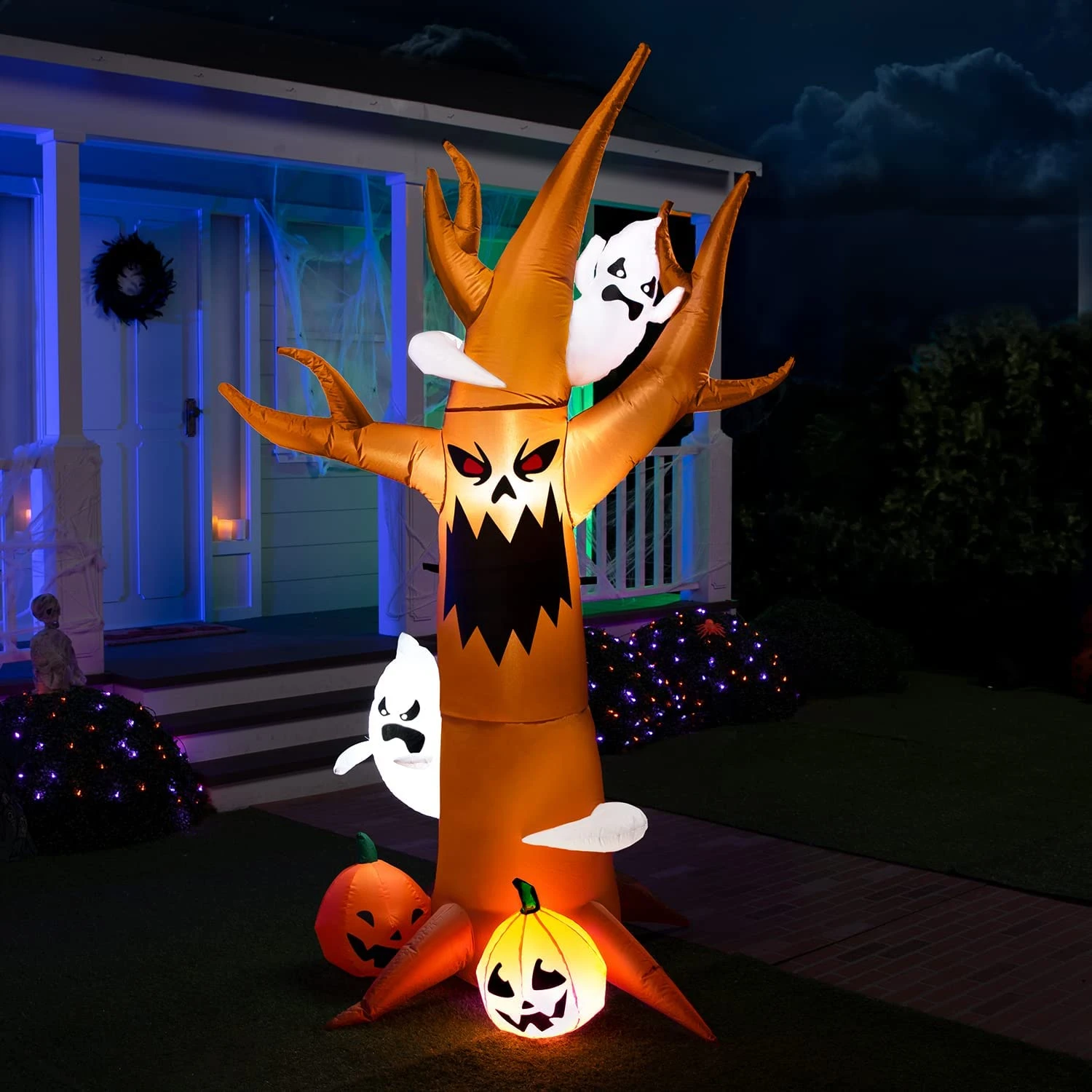 8 Ft. Haunted Scary Tree Halloween Inflatable 3 8 Ft. Haunted Scary Tree Halloween Inflatable