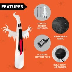12 Ft Tall Giant Ghost Halloween Inflatable -Joiedomi 71Fe8V623PL. AC SL1500